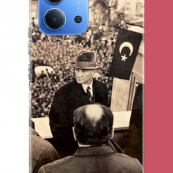 Redmi 15C Uyumlu halka seslenen atatürk2 UV Baskılı Silikon Kılıf