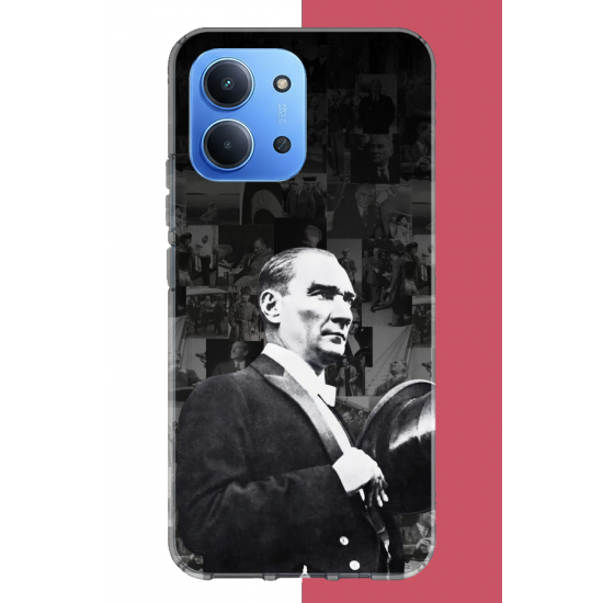 Redmi 15C Uyumlu şapka ile selamlayan atatürk UV Baskılı Silikon Kılıf Redmi 15C Uyumlu şapka ile selamlayan atatürk UV Baskılı Silikon Kılıf
