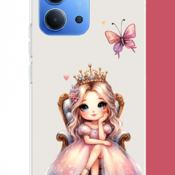 Redmi 15C Uyumlu minik prenses UV Baskılı Silikon Kılıf