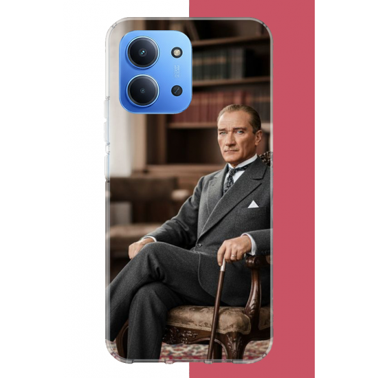 Redmi 15C Uyumlu Atatürk6 UV Baskılı Silikon Kılıf