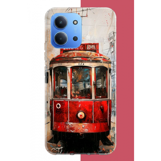 Redmi 15C Uyumlu Taksim Tramvay UV Baskılı Silikon Kılıf