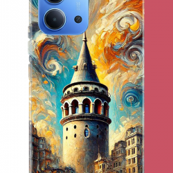 Redmi 15C Uyumlu Galata UV Baskılı Silikon Kılıf