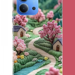 Redmi 15C Uyumlu Desenli köy UV Baskılı Silikon Kılıf