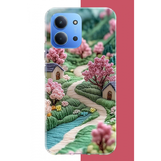Redmi 15C Uyumlu Desenli köy UV Baskılı Silikon Kılıf