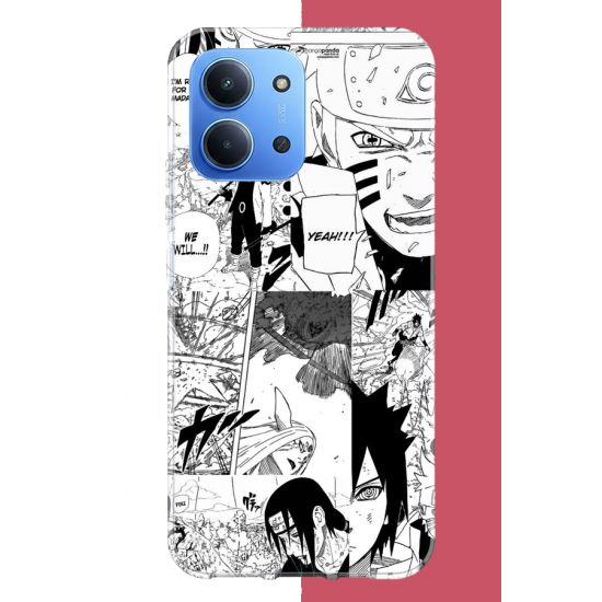 Redmi 15C Uyumlu naruto kolaj UV Baskılı Silikon Kılıf