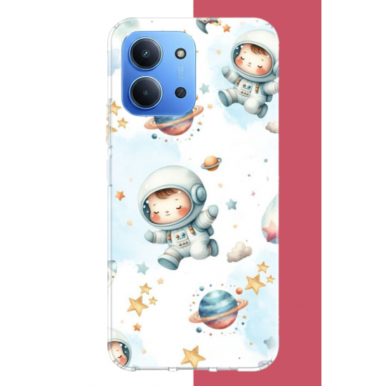 Redmi 15C Uyumlu bebek astronot UV Baskılı Silikon Kılıf