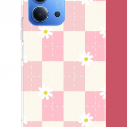 Redmi 15C Uyumlu papatyalı grid UV Baskılı Silikon Kılıf Redmi 15C Uyumlu papatyalı grid UV Baskılı Silikon Kılıf