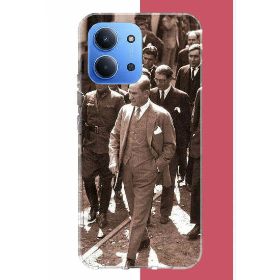 Redmi 15C Uyumlu atatürk halkın arasında UV Baskılı Silikon Kılıf