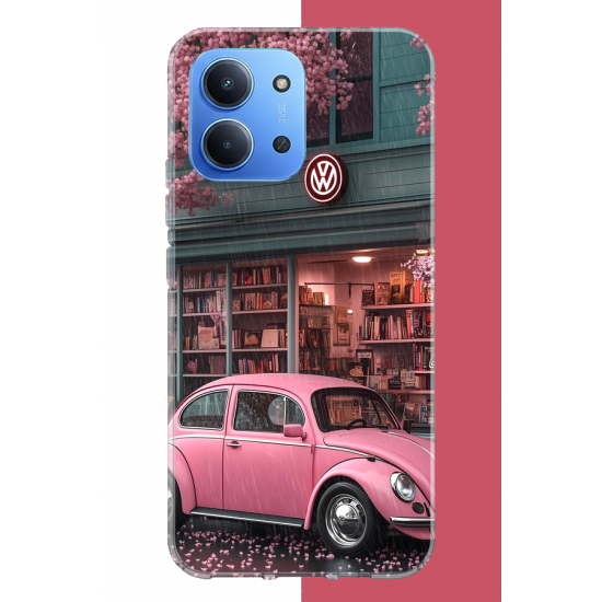 Redmi 15C Uyumlu pembe vos vos UV Baskılı Silikon Kılıf