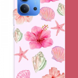 Redmi 15C Uyumlu pembe çiçek UV Baskılı Silikon Kılıf Redmi 15C Uyumlu pembe çiçek UV Baskılı Silikon Kılıf