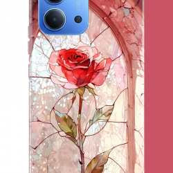 Redmi 15C Uyumlu pencereki gül UV Baskılı Silikon Kılıf Redmi 15C Uyumlu pencereki gül UV Baskılı Silikon Kılıf