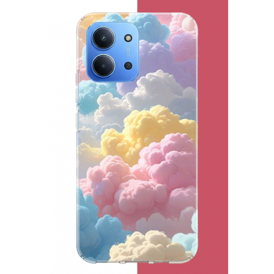 Redmi 15C Uyumlu renkli bulut UV Baskılı Silikon Kılıf Redmi 15C Uyumlu renkli bulut UV Baskılı Silikon Kılıf
