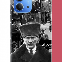 Redmi 15C Uyumlu atatürk kolaj 2.jpeg UV Baskılı Silikon Kılıf