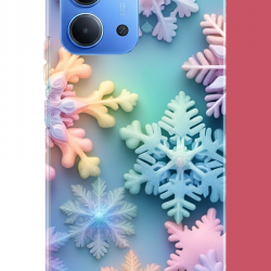 Redmi 15C Uyumlu renkli kar taneleri UV Baskılı Silikon Kılıf Redmi 15C Uyumlu renkli kar taneleri UV Baskılı Silikon Kılıf