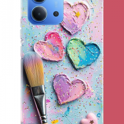 Redmi 15C Uyumlu renkli tuval UV Baskılı Silikon Kılıf Redmi 15C Uyumlu renkli tuval UV Baskılı Silikon Kılıf