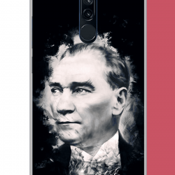 Redmi 8 Uyumlu atatürk portre UV Baskılı Silikon Kılıf