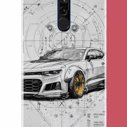 Redmi 8 Uyumlu camaro UV Baskılı Silikon Kılıf