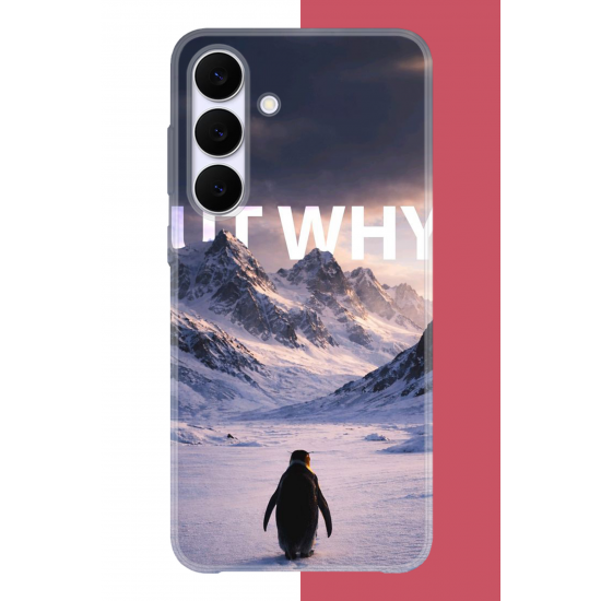 Samsung Galaxy S25 FE Uyumlu Nihilist Penguen UV Baskılı Silikon Kılıf
