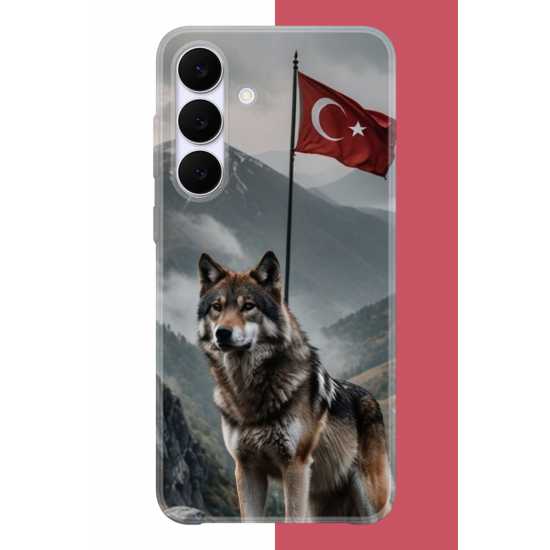 Samsung Galaxy S25 FE Uyumlu Ulu Kurt UV Baskılı Silikon Kılıf