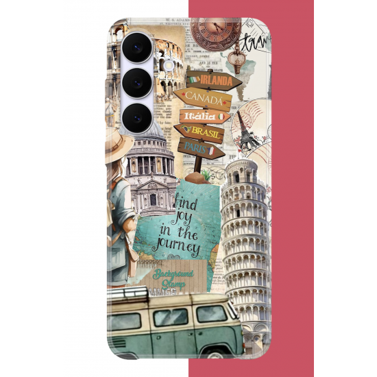 Samsung Galaxy S25 FE Uyumlu Travel2 UV Baskılı Silikon Kılıf
