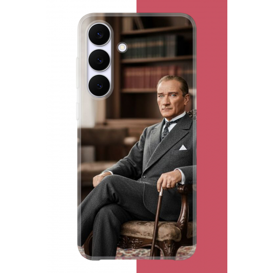 Samsung Galaxy S25 FE Uyumlu Atatürk6 UV Baskılı Silikon Kılıf Samsung Galaxy S25 FE Uyumlu Atatürk6 UV Baskılı Silikon Kılıf