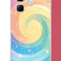 Infinix Hot 50i - Smart 9 Uyumlu gökkuşağı girdap UV Baskılı Silikon Kılıf Infinix Hot 50i - Smart 9 Uyumlu gökkuşağı girdap UV Baskılı Silikon Kılıf
