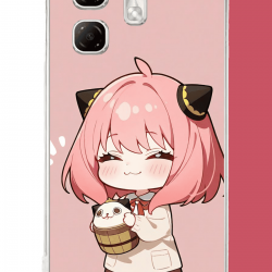 Infinix Hot 50i - Smart 9 Uyumlu kawaii küçük kız UV Baskılı Silikon Kılıf