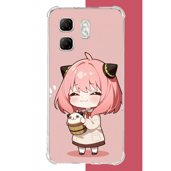 Infinix Hot 50i - Smart 9 Uyumlu kawaii küçük kız UV Baskılı Silikon Kılıf