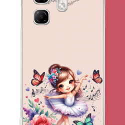 Infinix Hot 50i - Smart 9 Uyumlu minik balerin3 UV Baskılı Silikon Kılıf