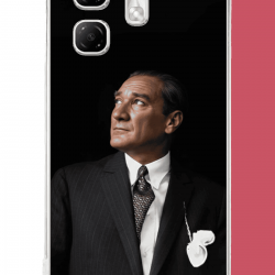 Infinix Hot 50i - Smart 9 Uyumlu kürsüden bakan atatürk UV Baskılı Silikon Kılıf