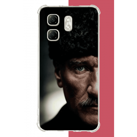 Infinix Hot 50i - Smart 9 Uyumlu Atatürk4 UV Baskılı Silikon Kılıf