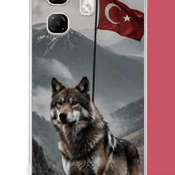 Infinix Hot 50i - Smart 9 Uyumlu Ulu Kurt UV Baskılı Silikon Kılıf