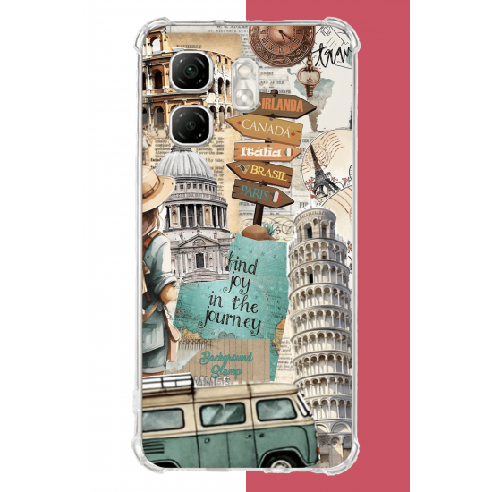 Infinix Hot 50i - Smart 9 Uyumlu Travel2 UV Baskılı Silikon Kılıf