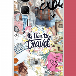 Infinix Hot 50i - Smart 9 Uyumlu Travel3 UV Baskılı Silikon Kılıf