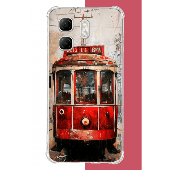 Infinix Hot 50i - Smart 9 Uyumlu Taksim Tramvay UV Baskılı Silikon Kılıf