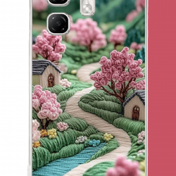 Infinix Hot 50i - Smart 9 Uyumlu nakışlı köy UV Baskılı Silikon Kılıf