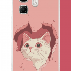 Infinix Hot 50i - Smart 9 Uyumlu boşluktaki kedi UV Baskılı Silikon Kılıf Infinix Hot 50i - Smart 9 Uyumlu boşluktaki kedi UV Baskılı Silikon Kılıf