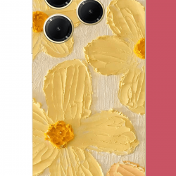 Tecno Spark 20 PRO Uyumlu tuvaldeki sarı çiçek UV Baskılı Silikon Kılıf