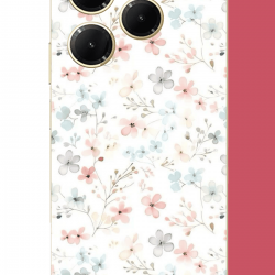 Tecno Spark 20 PRO Uyumlu lila mavi pattern UV Baskılı Silikon Kılıf