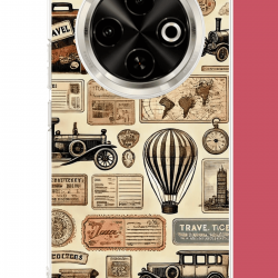 Tecno Spark 30C Uyumlu vintage seyehat UV Baskılı Silikon Kılıf