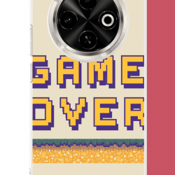 Tecno Spark 30C Uyumlu game over UV Baskılı Silikon Kılıf