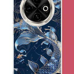 Tecno Spark 30C Uyumlu mavi yüzen balık UV Baskılı Silikon Kılıf Tecno Spark 30C Uyumlu mavi yüzen balık UV Baskılı Silikon Kılıf