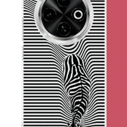 Tecno Spark 30C Uyumlu Abstract zebra UV Baskılı Silikon Kılıf