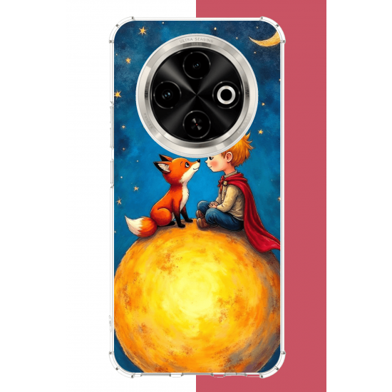Tecno Spark 30C Uyumlu küçük prens5 UV Baskılı Silikon Kılıf