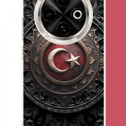Tecno Spark 30C Uyumlu Türk Rozet UV Baskılı Silikon Kılıf