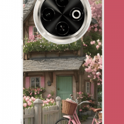 Tecno Spark 30C Uyumlu pembe bisiklet UV Baskılı Silikon Kılıf Tecno Spark 30C Uyumlu pembe bisiklet UV Baskılı Silikon Kılıf