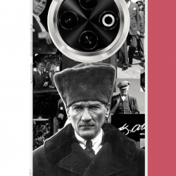 Tecno Spark 30C Uyumlu atatürk kolaj 2.jpeg UV Baskılı Silikon Kılıf