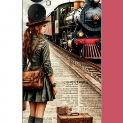 Tecno Spark 9 Pro Uyumlu vintage tren UV Baskılı Silikon Kılıf