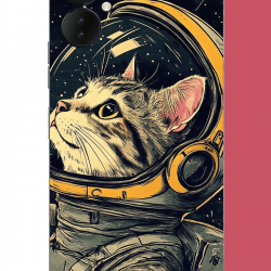 Tecno Spark 9 Pro Uyumlu astronot kedi UV Baskılı Silikon Kılıf