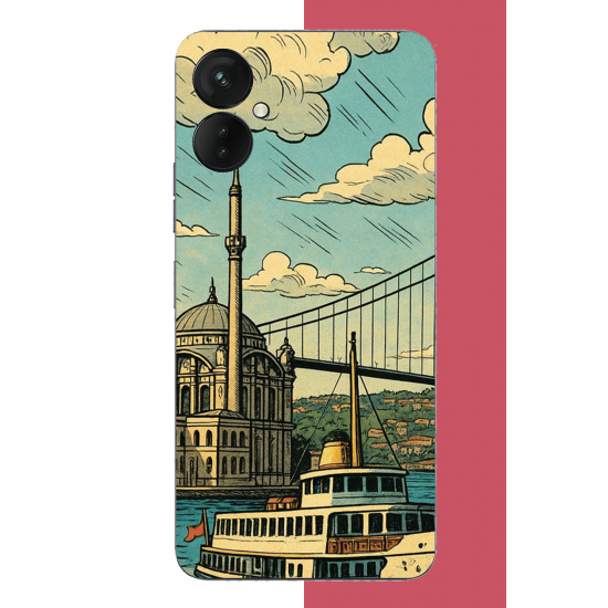 Tecno Spark 9 Pro Uyumlu İstanbul UV Baskılı Silikon Kılıf